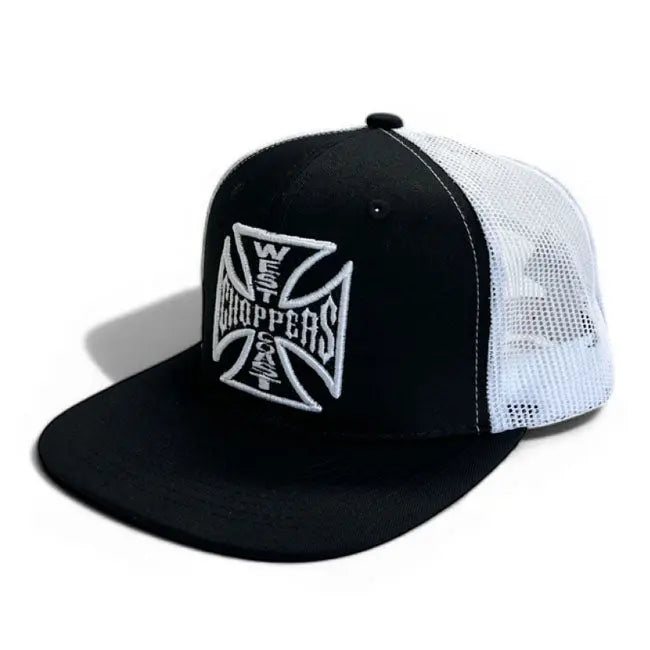 West Coast Choppers OG Cross Flatbill Cap Black / White FREE UK Delivery, FREE 365 Day Returns | Moto Central