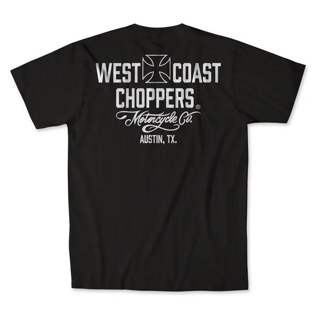 West Coast Choppers Motorcycle T-Shirt Black / White FREE UK Delivery, FREE 365 Day Returns | Moto Central