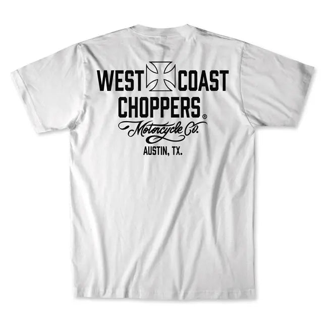 West Coast Choppers Motorcycle T-Shirt White / Black FREE UK Delivery, FREE 365 Day Returns | Moto Central