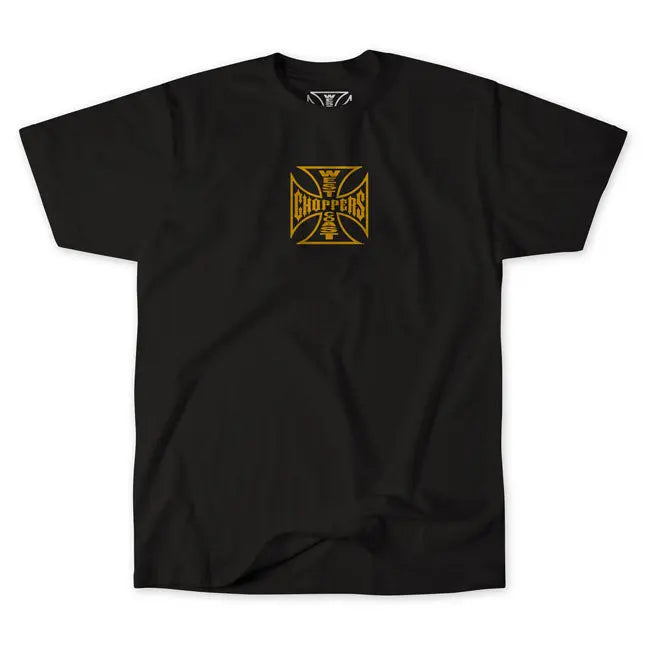 West Coast Choppers Parts T-Shirt Black / Yellow FREE UK Delivery, FREE 365 Day Returns | Moto Central