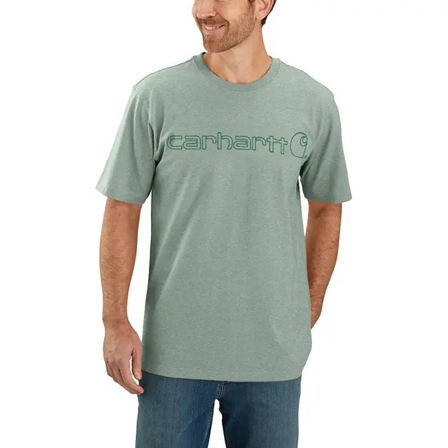 Carhartt Core Logo T-Shirt Seabrook FREE UK Delivery, FREE 365 Day Returns | Moto Central