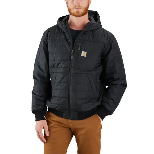 Carhartt Lightweight Insulated Hooded Jacket Black FREE UK Delivery, FREE 365 Day Returns | Moto Central