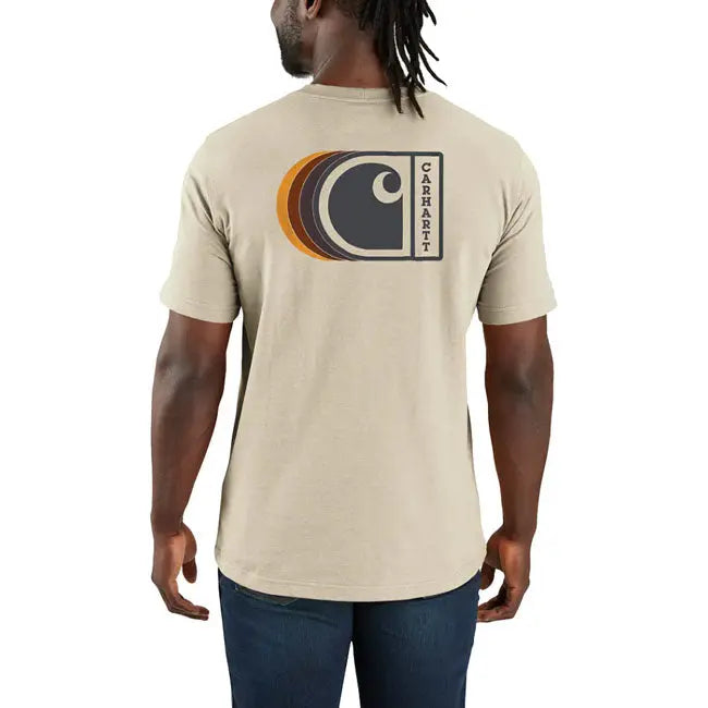 Carhartt Graphic T-Shirt Oat Milk FREE UK Delivery, FREE 365 Day Returns | Moto Central