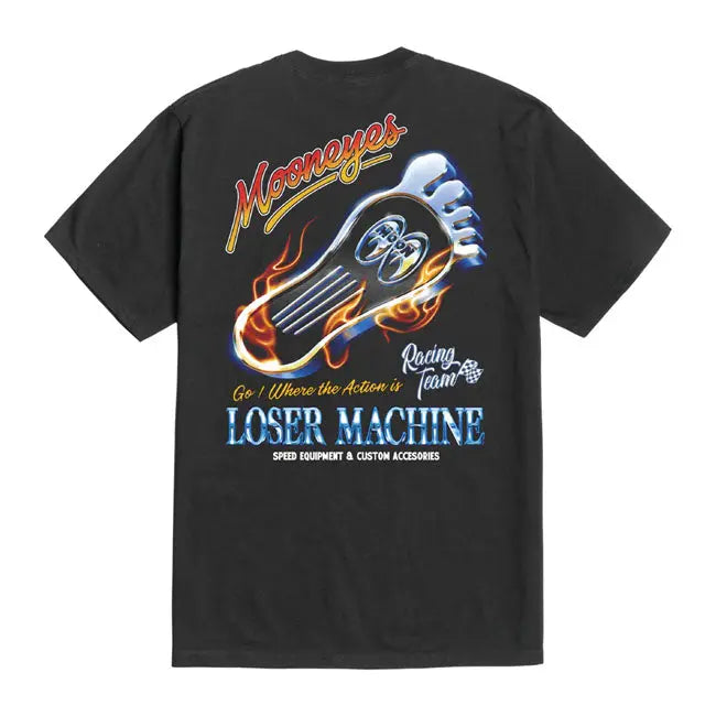 Loser Machine Red Hot T-Shirt Black FREE UK Delivery, FREE 365 Day Returns | Moto Central