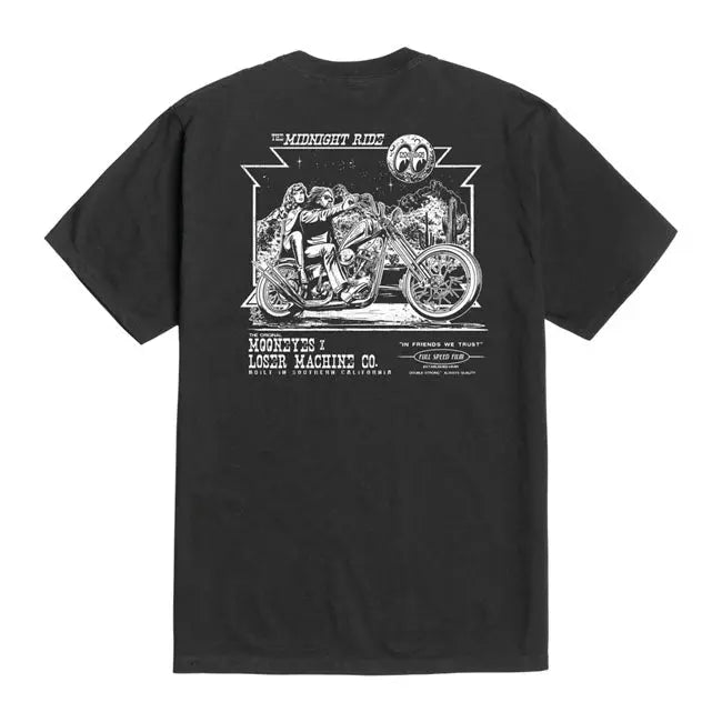 Loser Machine Midnight Ride T-Shirt Black FREE UK Delivery, FREE 365 Day Returns | Moto Central