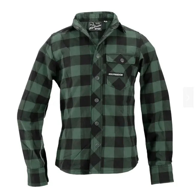 Holy Freedom Jessie James Flannel Shirt Green FREE UK Delivery, FREE 365 Day Returns | Moto Central