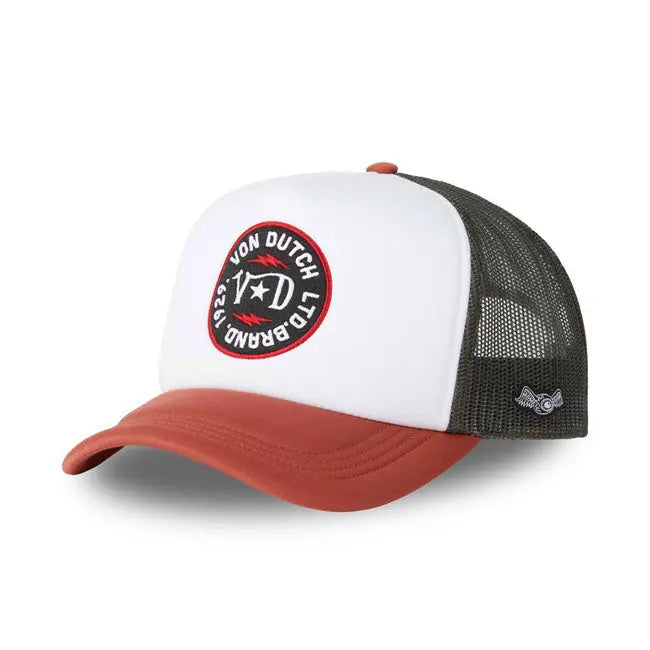 Von Dutch Foam Cap Brown / White / Blue FREE UK Delivery, FREE 365 Day Returns | Moto Central