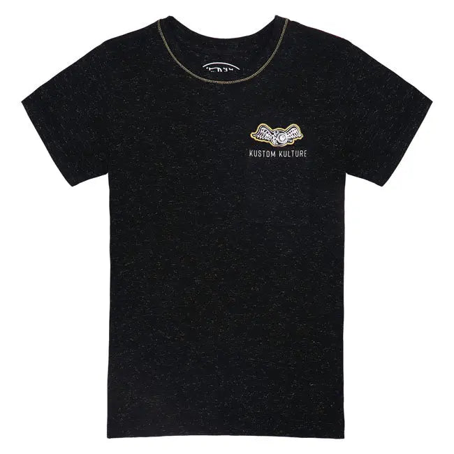 Von Dutch Strass Ladies T-Shirt Black FREE UK Delivery, FREE 365 Day Returns | Moto Central