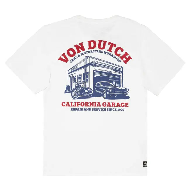 Von Dutch Repar T-Shirt White FREE UK Delivery, FREE 365 Day Returns | Moto Central