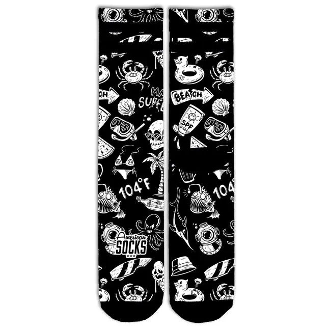 American Socks Siginature Hella Hot Socks Black FREE UK Delivery, FREE 365 Day Returns | Moto Central