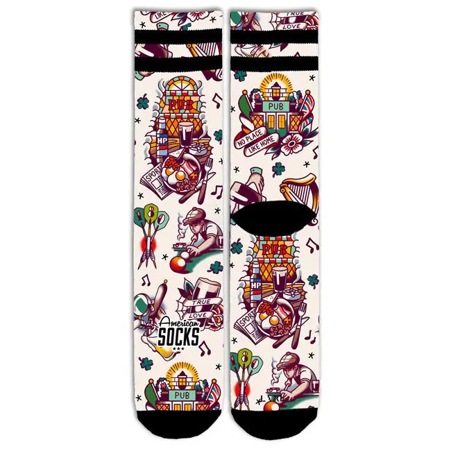 American Socks Signature Pub Socks Beige FREE UK Delivery, FREE 365 Day Returns | Moto Central