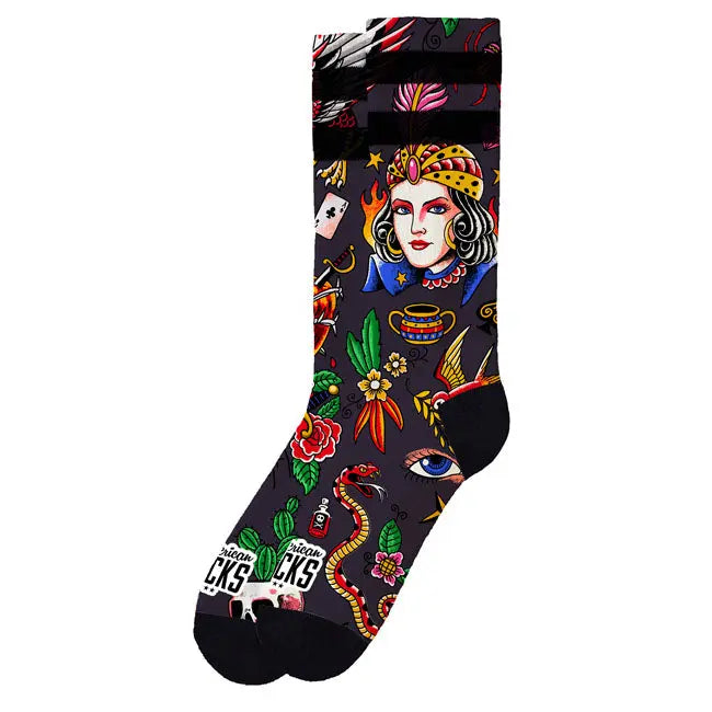 American Socks Signature Sorcerer Socks Black FREE UK Delivery, FREE 365 Day Returns | Moto Central