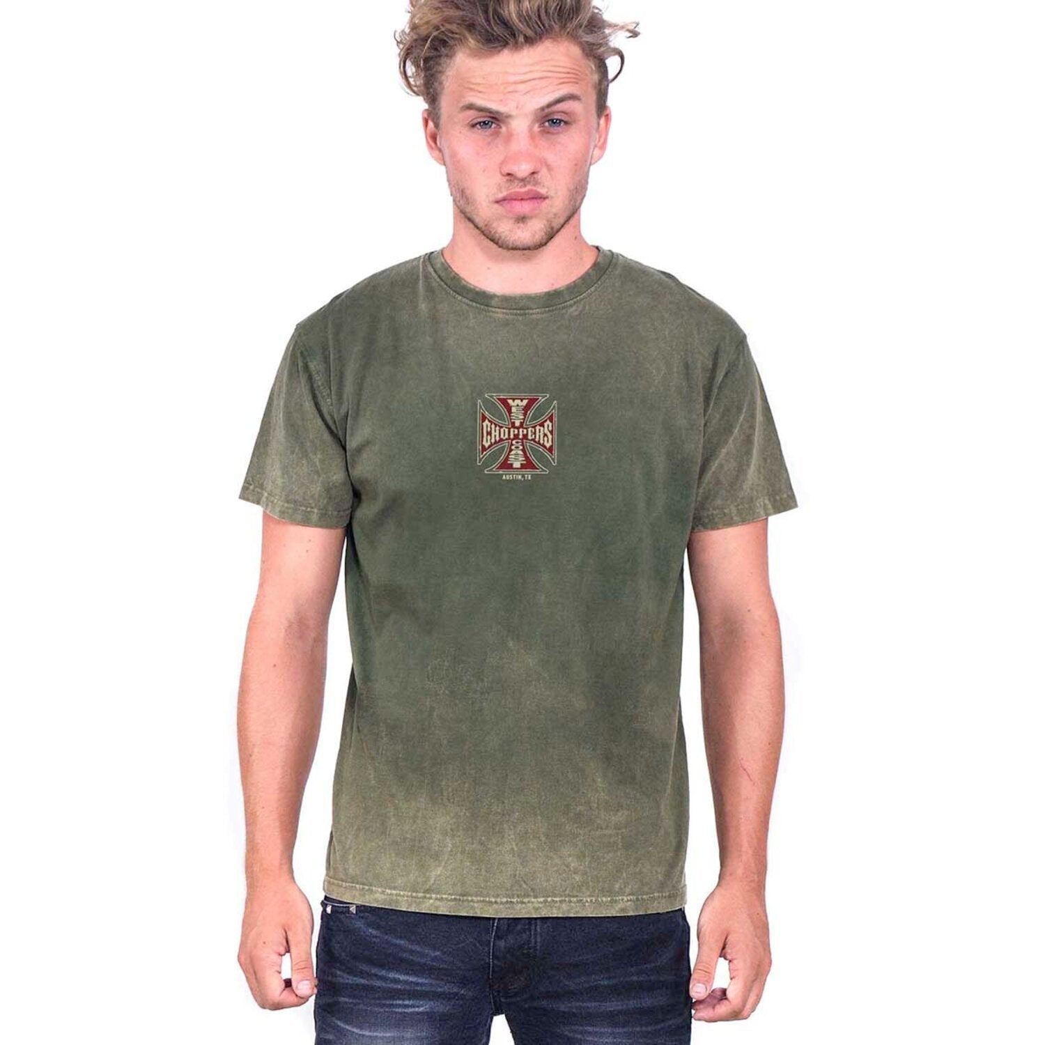 West Coast Choppers Motorcycle Co. Vintage T-Shirt Green Wash