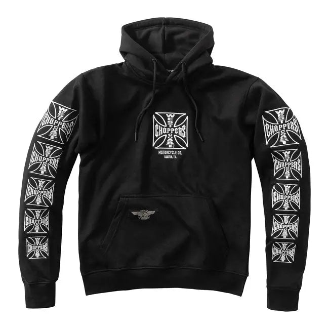 West Coast Choppers Dominator Hoodie Black FREE UK Delivery, FREE 365 Day Returns | Moto Central