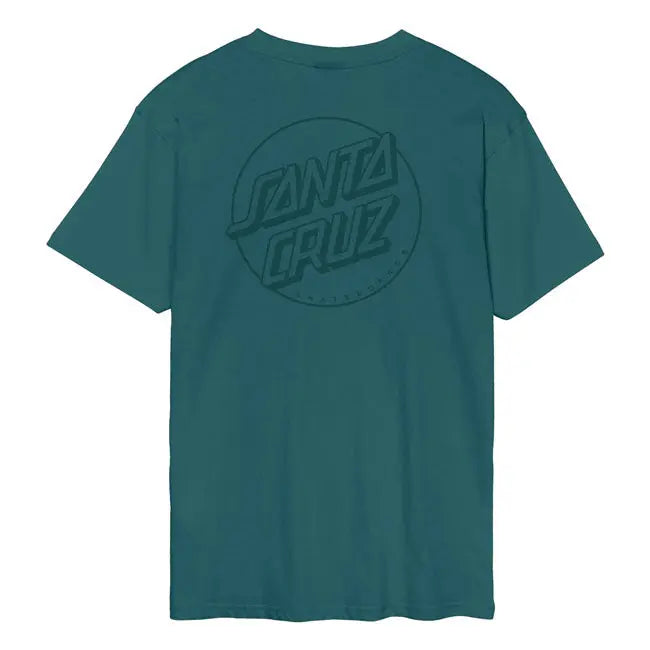 Santa Cruz Tonal Opus Dot Stripe T-Shirt Cosmic Teal FREE UK Delivery, FREE 365 Day Returns | Moto Central