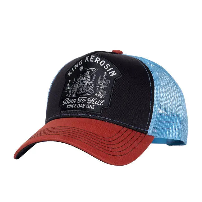 King Kerosin Born To Kill Cap Black FREE UK Delivery, FREE 365 Day Returns | Moto Central