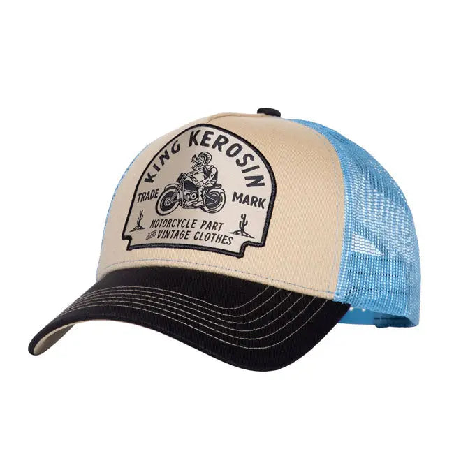 King Kerosin Motorcycle Parts Cap Off-White / Black FREE UK Delivery, FREE 365 Day Returns | Moto Central