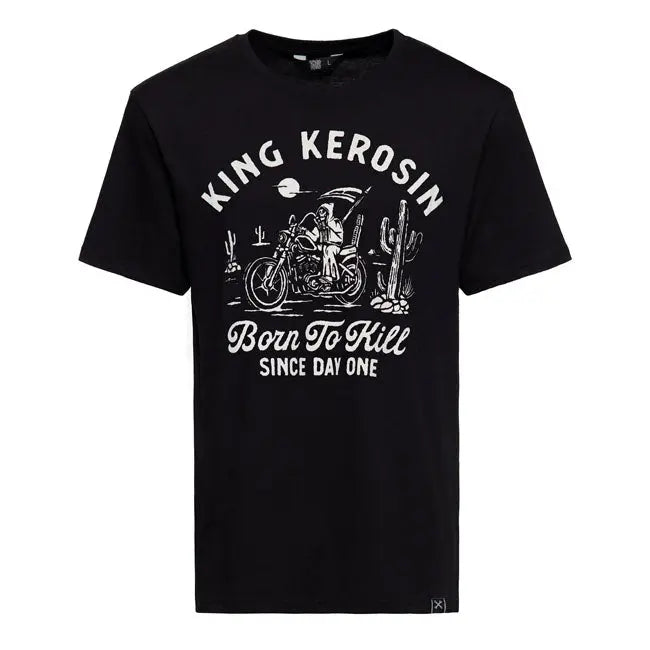 King Kerosin Born To Kill T-Shirt Black FREE UK Delivery, FREE 365 Day Returns | Moto Central