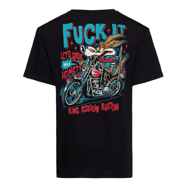 King Kerosin F**k It T-Shirt Black FREE UK Delivery, FREE 365 Day Returns | Moto Central