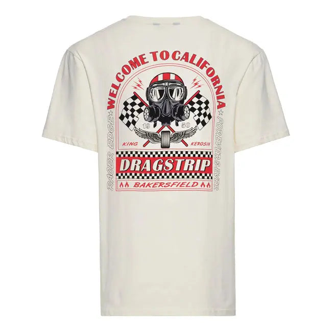 King Kerosin Welcome To California T-Shirt Off-White FREE UK Delivery, FREE 365 Day Returns | Moto Central