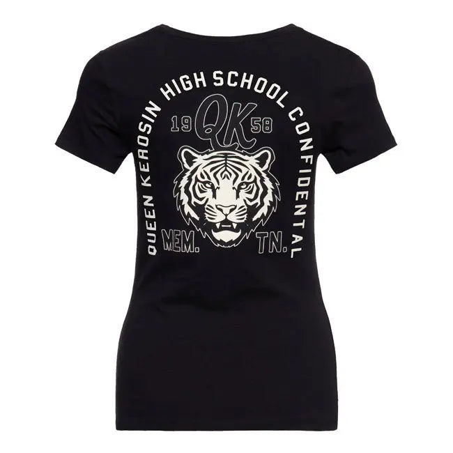 King Kerosin Queen Kerosin Bakersfield Ladies T-Shirt Black FREE UK Delivery, FREE 365 Day Returns | Moto Central