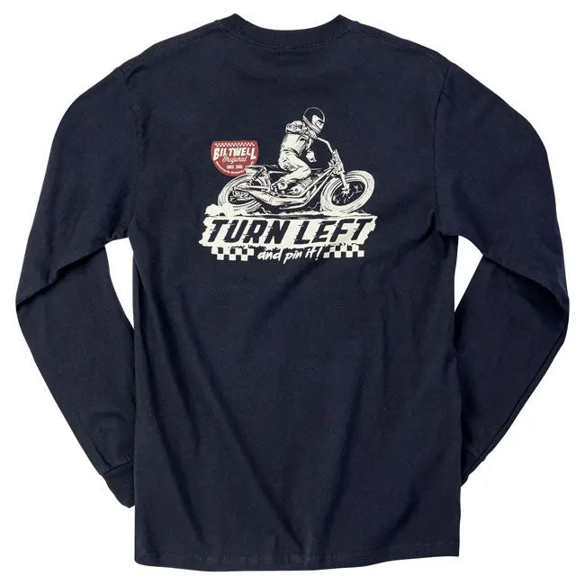 Biltwell Left Turn Long Sleeves T-Shirt Black FREE UK Delivery, FREE 365 Day Returns | Moto Central