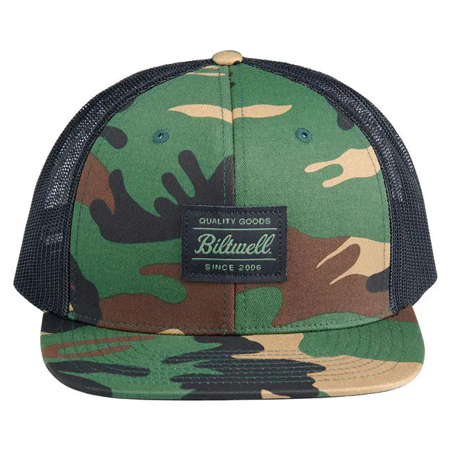 Biltwell Woodland Trucker Cap Camo FREE UK Delivery, FREE 365 Day Returns | Moto Central