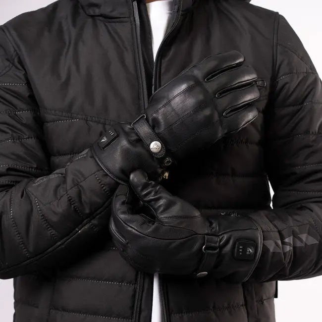ByCity Warm-Up Leather Gloves Black FREE UK Delivery, FREE 365 Day Returns | Moto Central