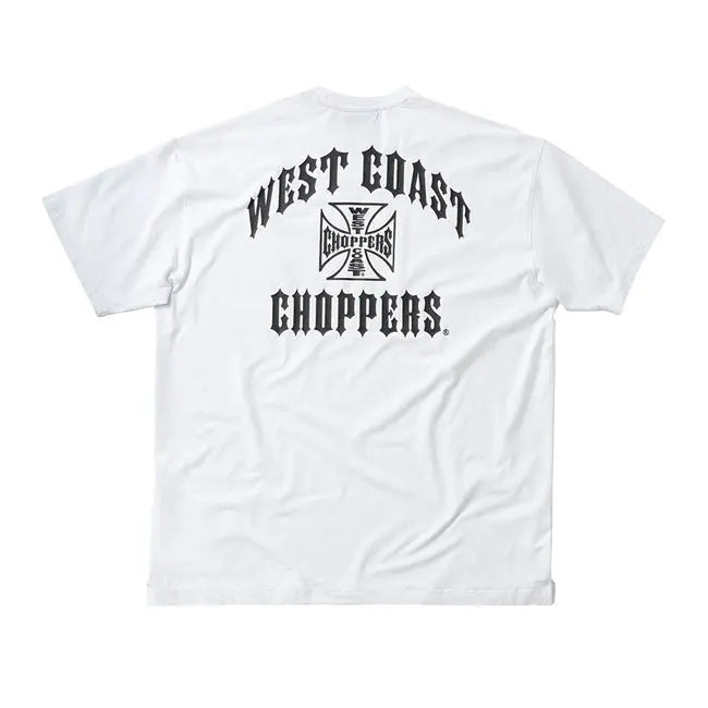 West Coast Choppers Iron Oversized T-Shirt White FREE UK Delivery, FREE 365 Day Returns | Moto Central