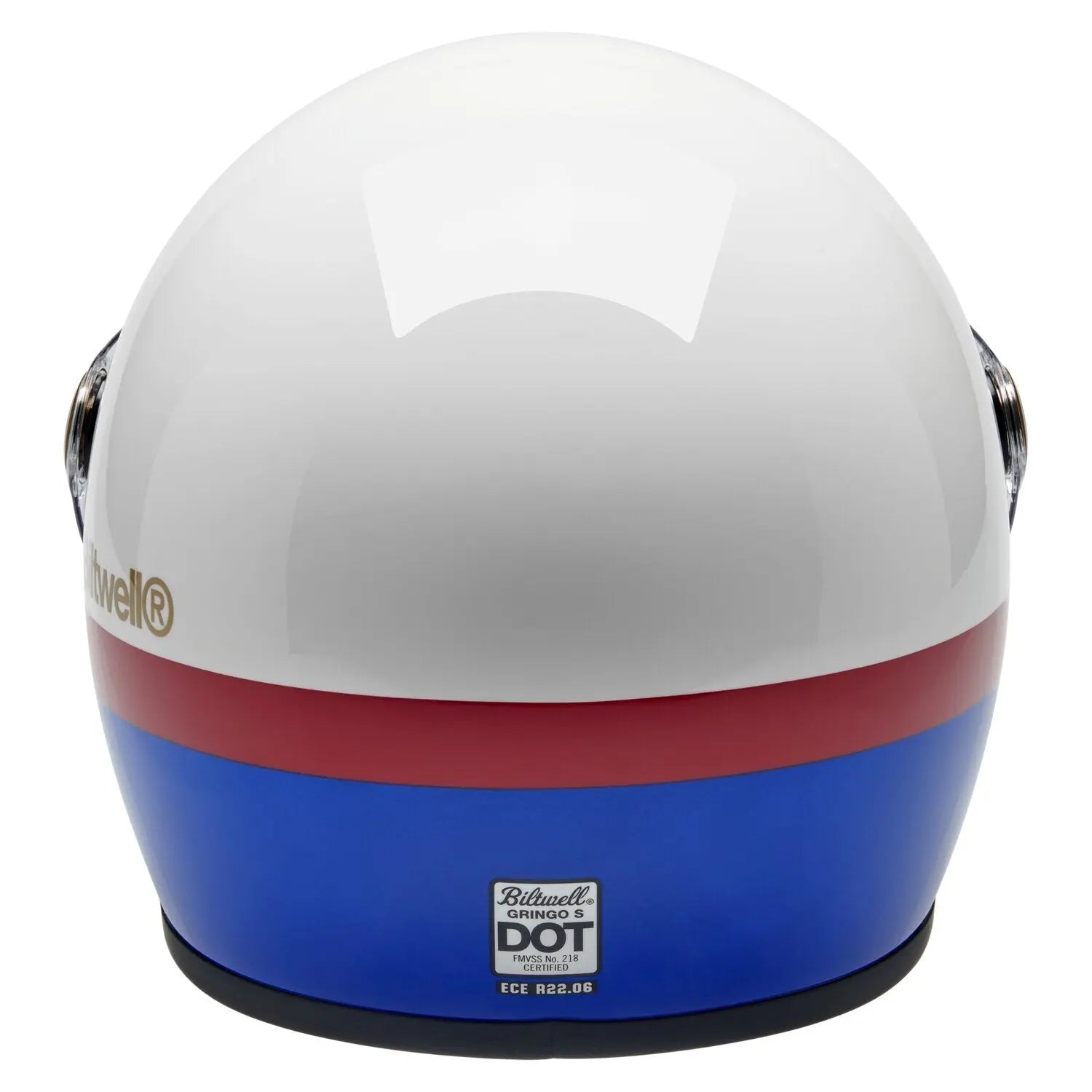 Biltwell Gringo S Gloss Red / White / Blue FREE UK Delivery, FREE 365 Day Returns | Moto Central