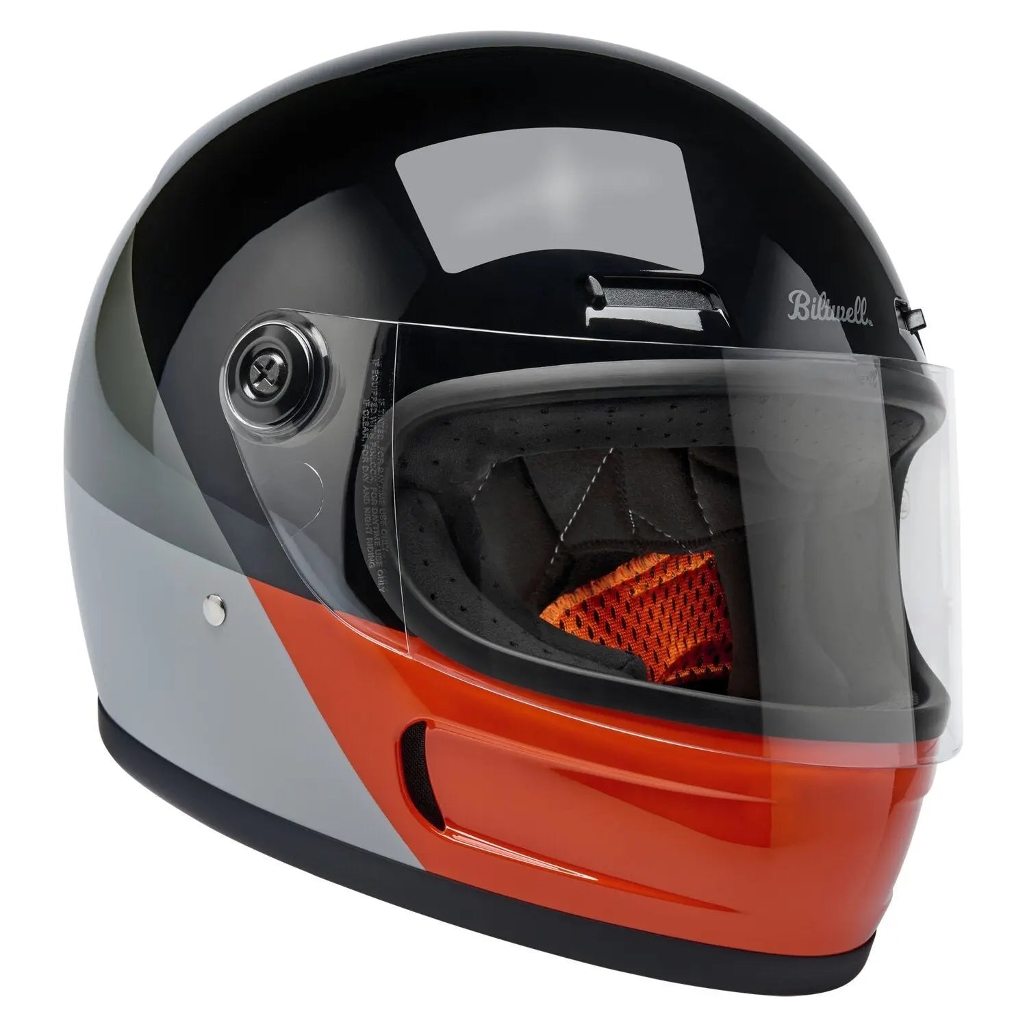 Biltwell Gringo SV Intersection Black / Orange / Grey FREE UK Delivery, FREE 365 Day Returns | Moto Central