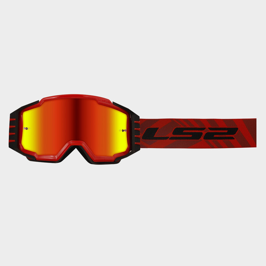 LS2 Charger Pro Goggles Red With Iridium Visor FREE UK Delivery, FREE 365 Day Returns | Moto Central
