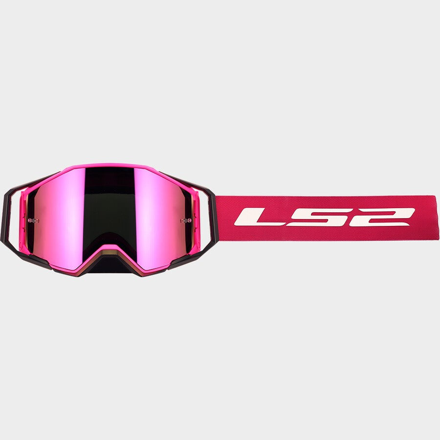 LS2 Netic Goggles Pink With Pink Iridium Visor FREE UK Delivery, FREE 365 Day Returns | Moto Central