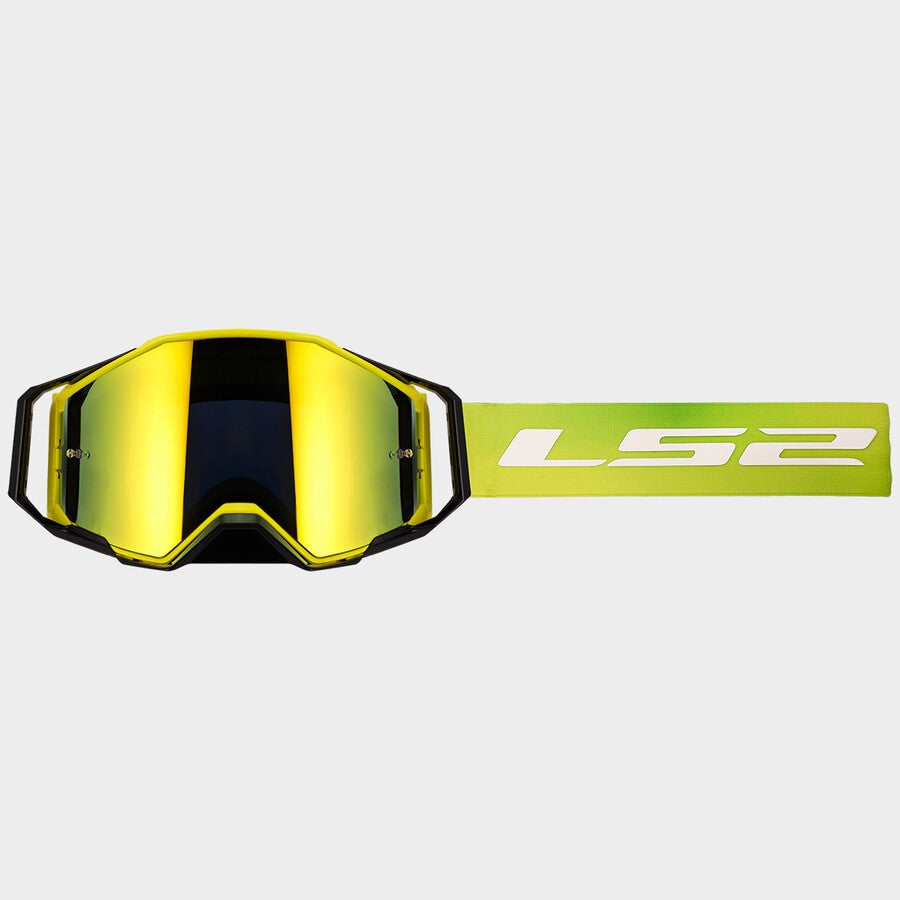 LS2 Netic Goggles Hi-Viz Yellow With Hi-Viz Yellow Iridium Visor FREE UK Delivery, FREE 365 Day Returns | Moto Central