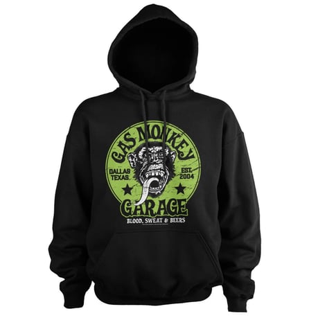 Gas Monkey Garage Green Logo Hoodie Black FREE UK Delivery, FREE 365 Day Returns | Moto Central
