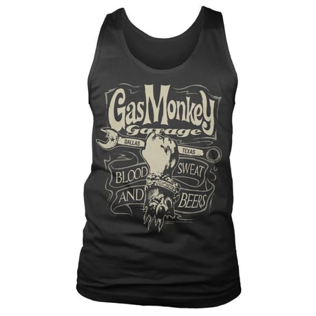 Gas Monkey Garage Wrench Label Tank Top Black FREE UK Delivery, FREE 365 Day Returns | Moto Central