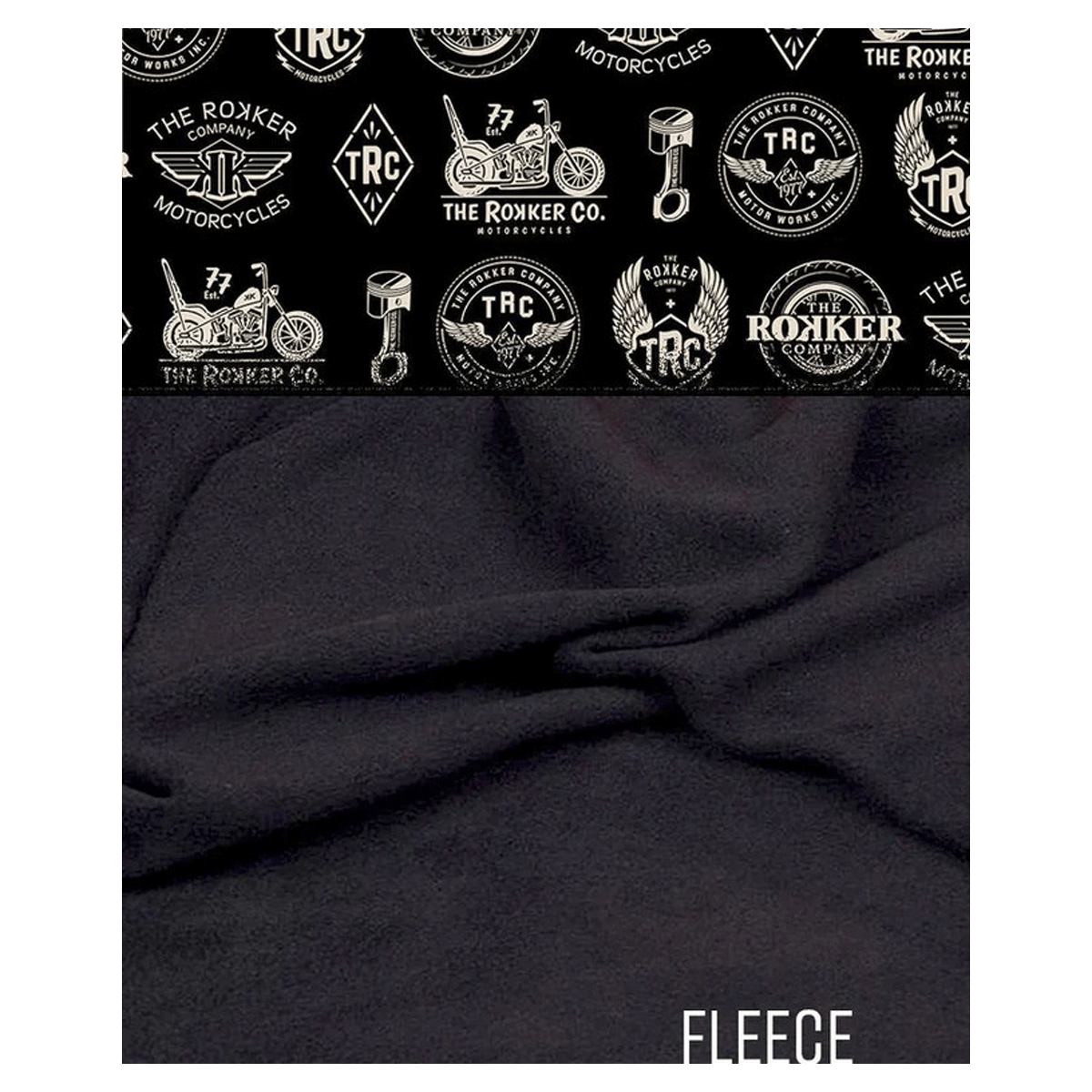 Rokker Fleece Neck Warmer Logos Black FREE UK Delivery, FREE 365 Day Returns | Moto Central