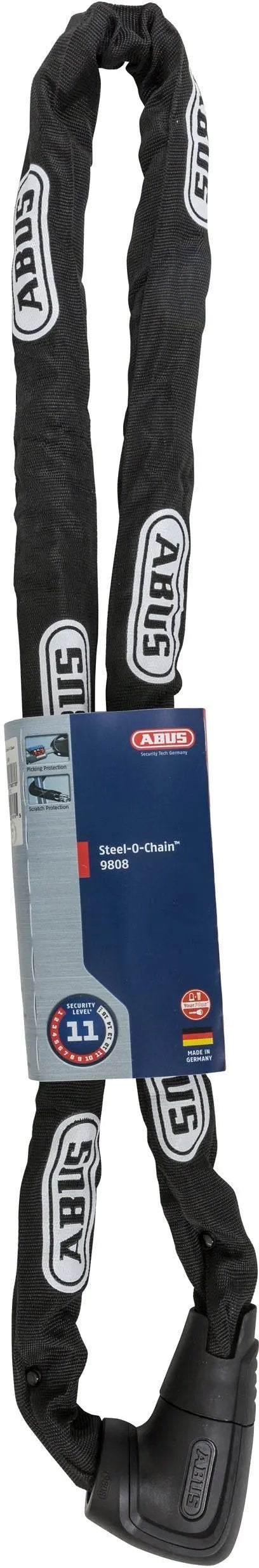 Abus Steel-O-Chain 9808/140 Chain Lock Black FREE UK Delivery, FREE 365 Day Returns | Moto Central
