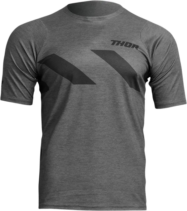 Thor Assist Hazard Short Sleeves Jersey Black / Heather Charcoal - FREE UK Shipping, FREE 365 Day Returns | Moto Central