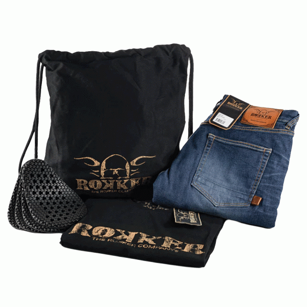 Rokker Rokkertech Straight AA Denim Jeans Blue FREE UK Delivery, FREE 365 Day Returns | Moto Central