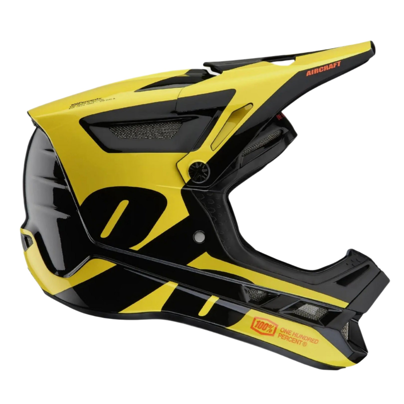 100% Aircraft Composite Helmet LTD Neon Yellow - FREE UK Shipping, FREE 365 Day Returns | Moto Central