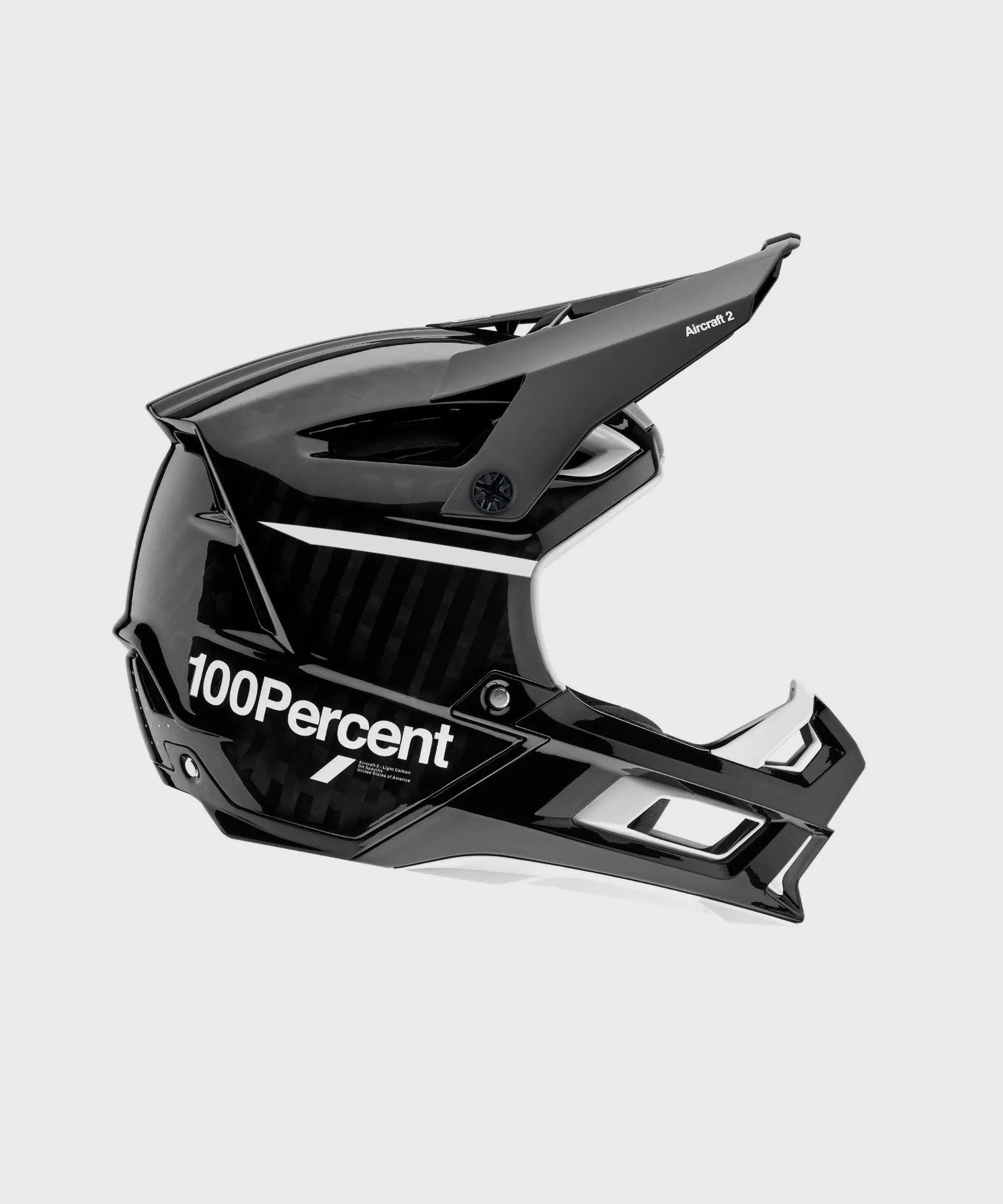 100% Aircraft 2 Helmet Black / White - FREE UK Shipping, FREE 365 Day Returns | Moto Central