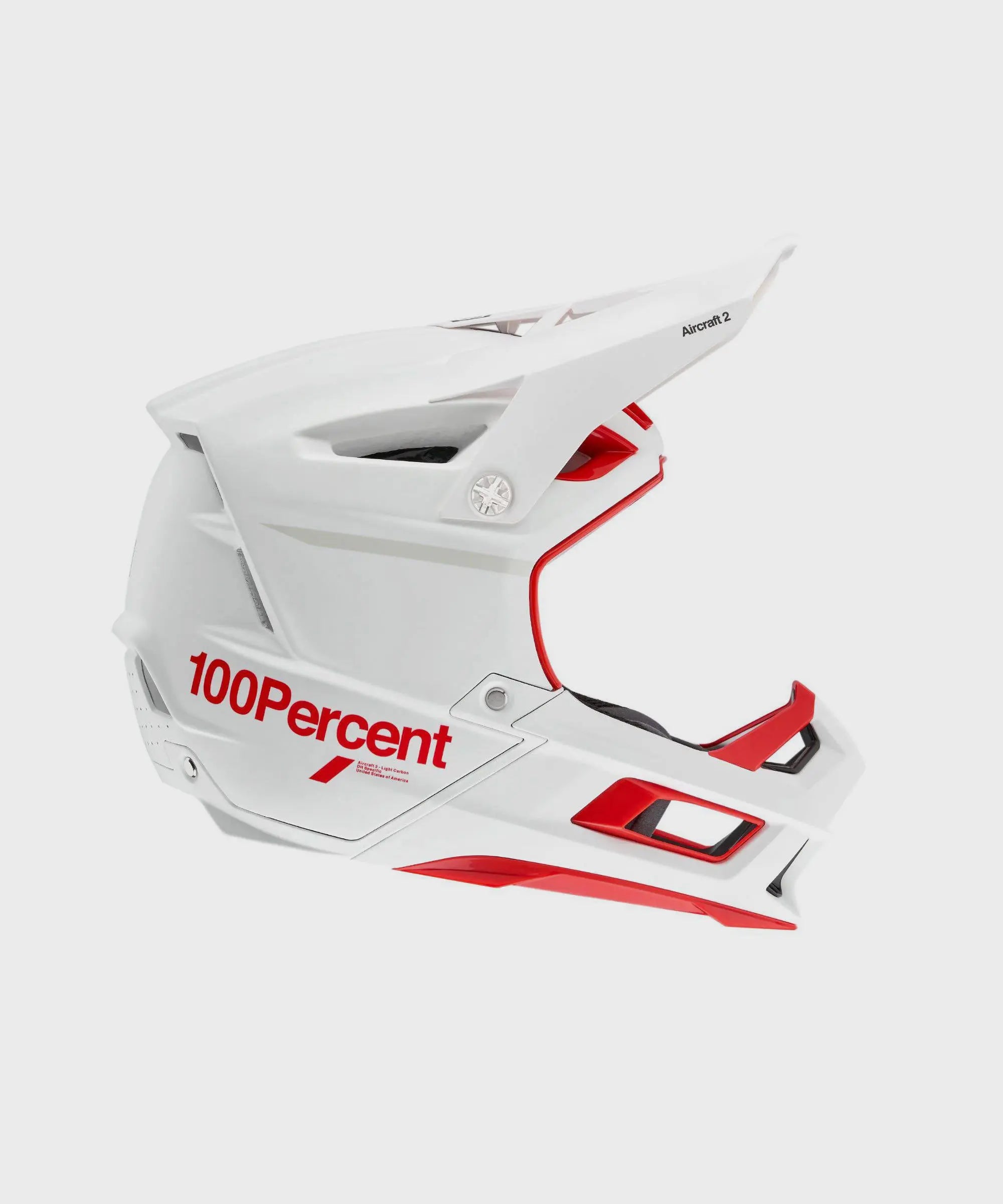 100% Aircraft 2 Helmet Red / White - FREE UK Shipping, FREE 365 Day Returns | Moto Central