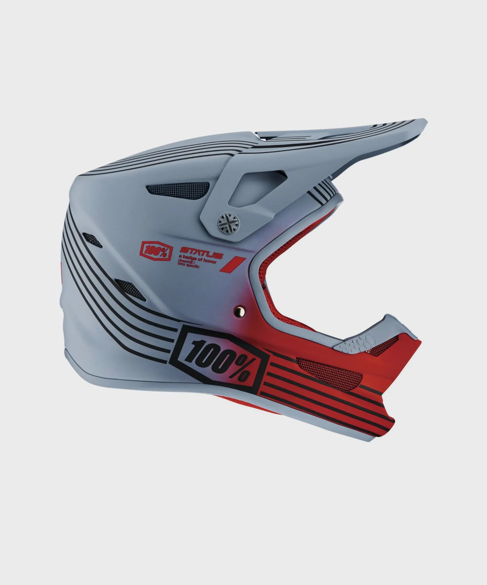 100% Status Youth Helmet Caltec / Grey - FREE UK Shipping, FREE 365 Day Returns | Moto Central