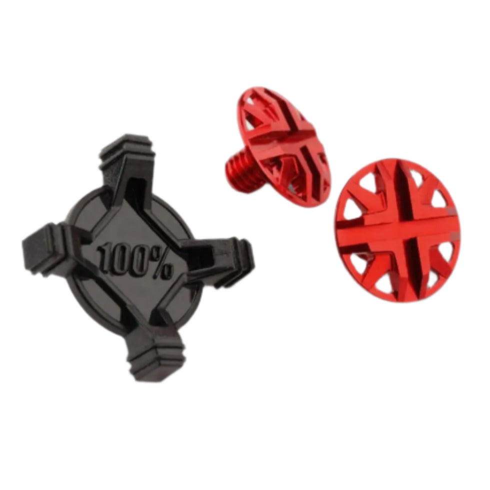 100% Aircraft Visor Screw Kit Red - FREE UK Shipping, FREE 365 Day Returns | Moto Central