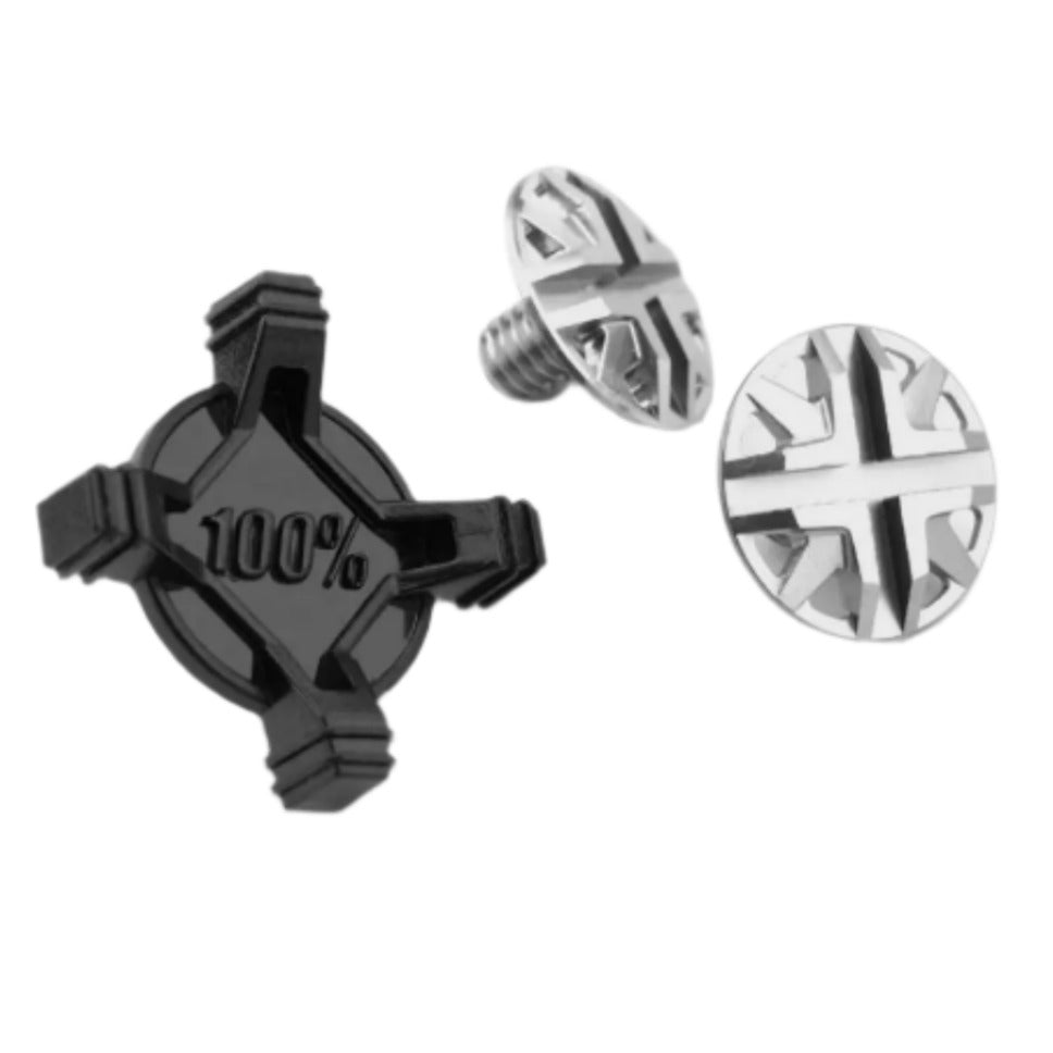 100% Aircraft Visor Screw Kit Silver - FREE UK Shipping, FREE 365 Day Returns | Moto Central