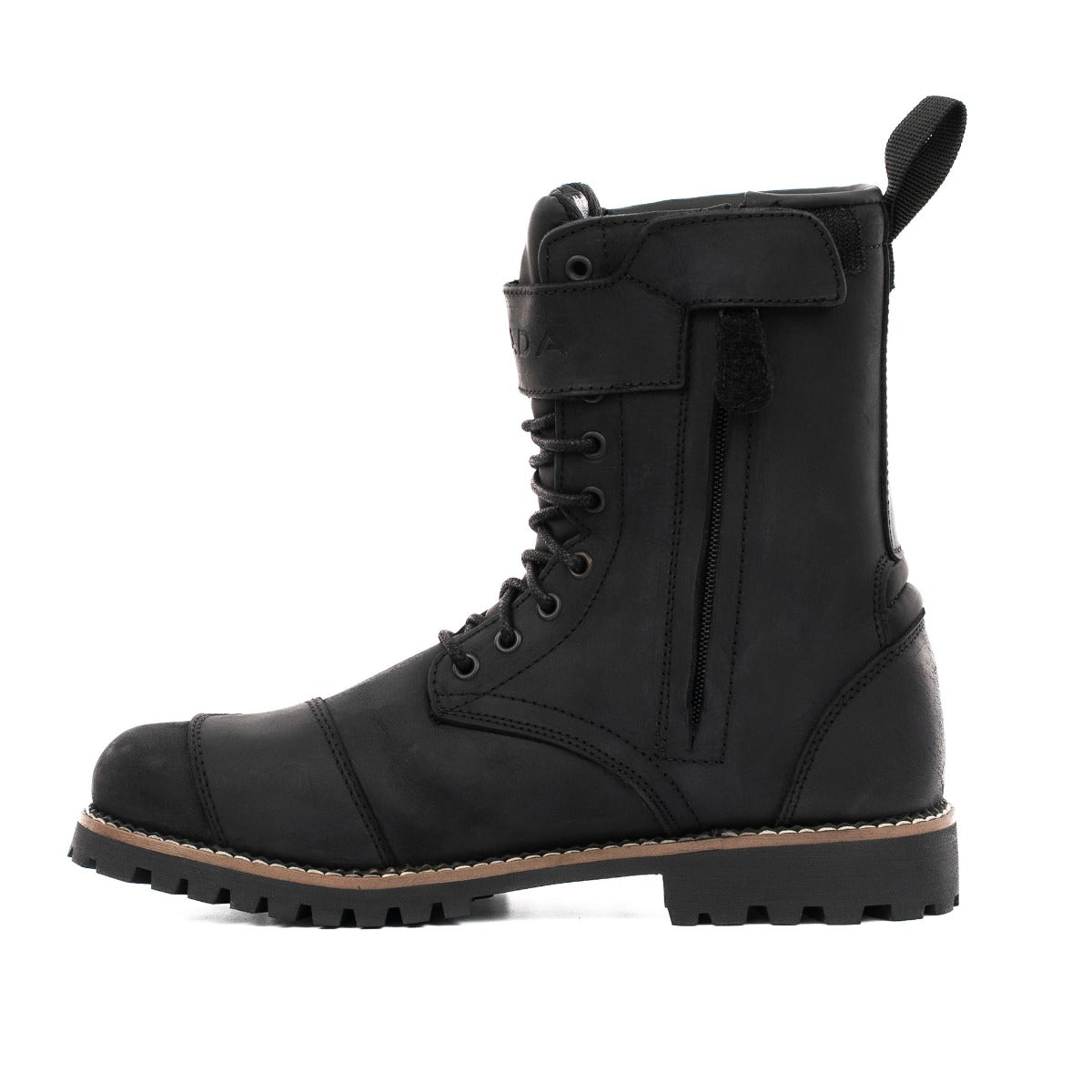 Spada Pilgrim Grande Rev.2 CE Waterproof Boots Distressed Black FREE UK Delivery, FREE 365 Day Returns | Moto Central