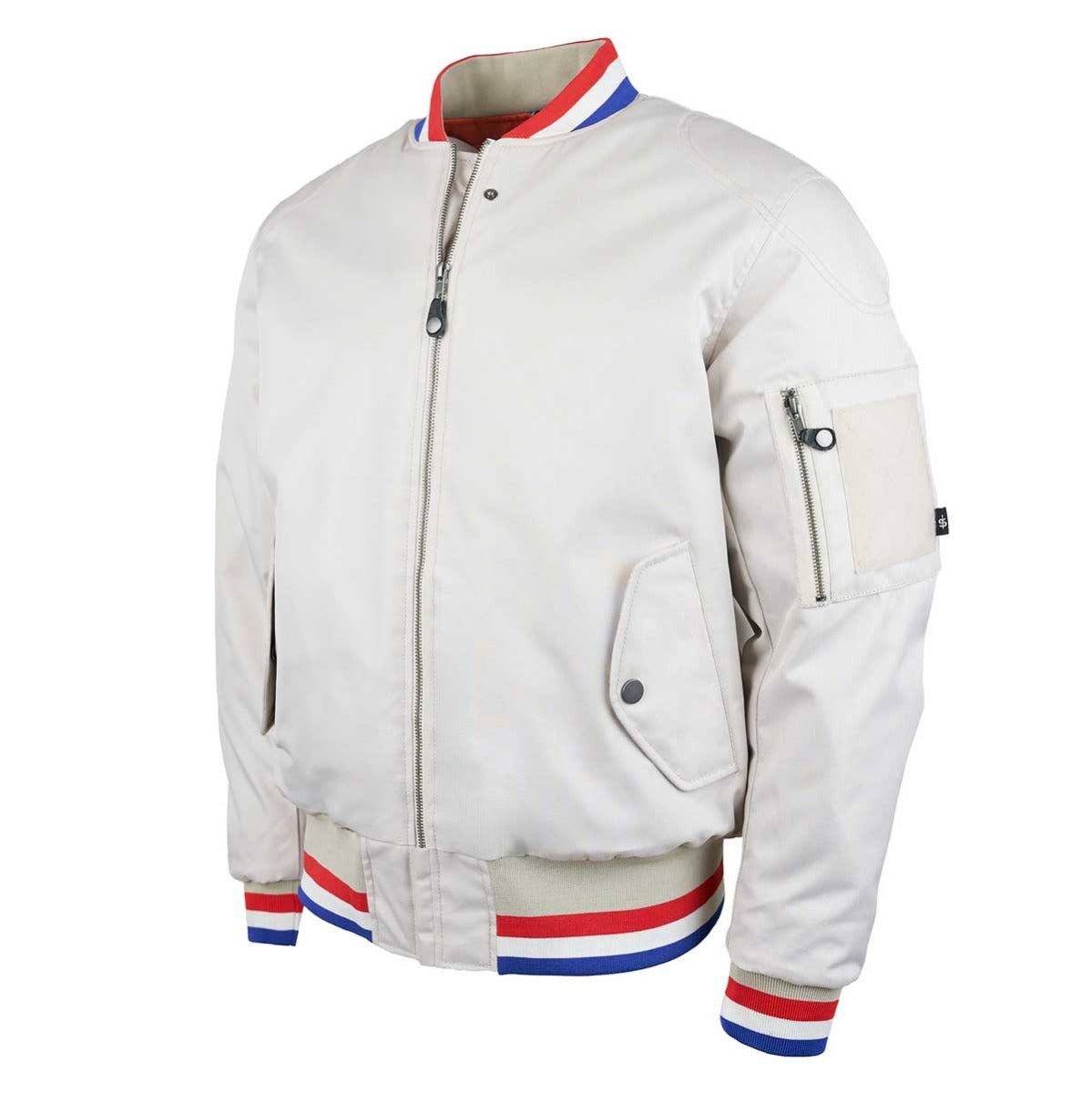 Spada Airforce MA1 Royale CE Waterproof Bomber Textile Jacket Ivory FREE UK Delivery, FREE 365 Day Returns | Moto Central