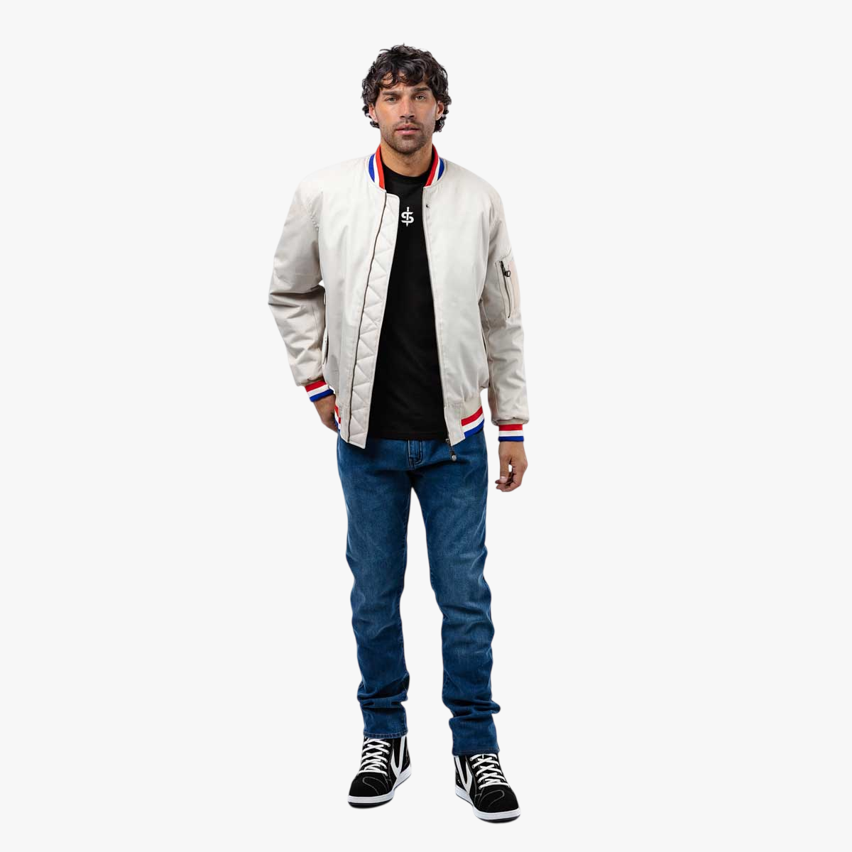 Spada Airforce MA1 Royale CE Waterproof Bomber Textile Jacket Ivory FREE UK Delivery, FREE 365 Day Returns | Moto Central