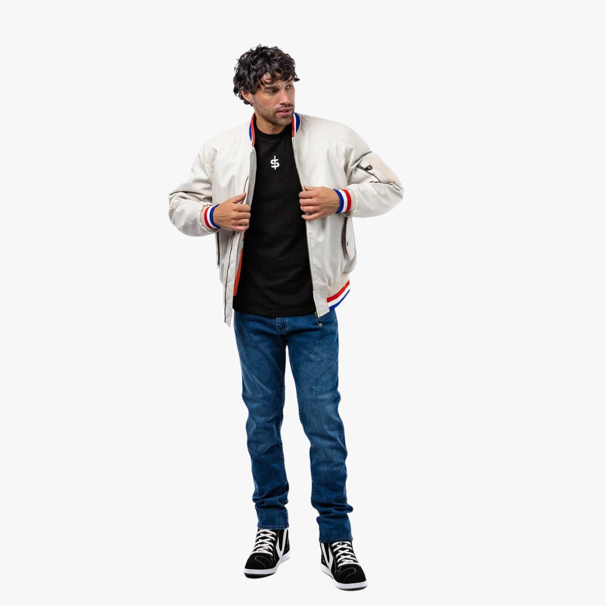 Spada Airforce MA1 Royale CE Waterproof Bomber Textile Jacket Ivory FREE UK Delivery, FREE 365 Day Returns | Moto Central